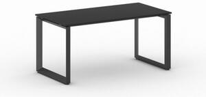 Kancelářský stůl PRIMO INSPIRE, černá podnož, 1600 x 800 mm, grafitová