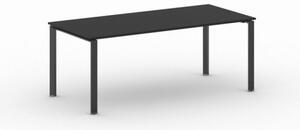 Jednací stůl INFINITY s černou podnoží 2000 x 900 x 750 mm, grafit