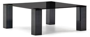Tmavě šedý skleněný konferenční stolek 85x85 cm Adularia – Kave Home