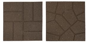 Multy home Oboustranná gumová dlaždice Brickface 40 x 40 cm, hnědá