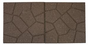 Oboustranná gumová dlaždice Brickface 40 x 40 cm, hnědá MHEU5000141