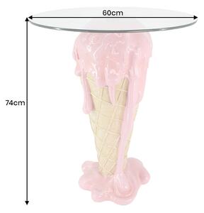 Bistro stolek ICE CREAM 75 CM růžový/béžový Nábytek | Jídelní prostory | Jídelní stoly | Kulaté