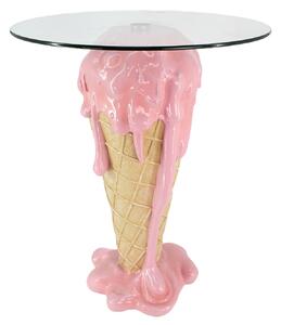 Bistro stolek ICE CREAM 75 CM růžový/béžový Nábytek | Jídelní prostory | Jídelní stoly | Kulaté