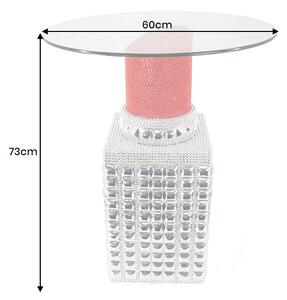 Bistro stolek LIPSTICK 75 CM červený/stříbrný Nábytek | Jídelní prostory | Jídelní stoly | Kulaté