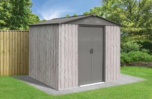 Zahradní domek BestBerg ZDB-4SD / 4,1 m² / 236 x 174 x 206 cm / dekor bílé dřevo/šedá