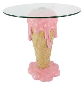 Konferenční stolek ICE CREAM 50 CM růžový/béžový Nábytek | Obývací pokoj | Konferenční stolky | Kulaté