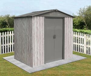 Zahradní domek BestBerg ZDB-2SD / 2,5 m² / 194 x 131 x 184 cm / dekor bílé dřevo/šedá