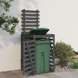 Úložný box na popelnici šedý 84x90x128,5 cm masivní borovice