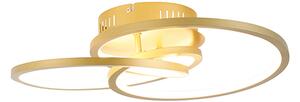Stropní svítidlo zlaté 45 cm včetně LED 3stupňové stmívatelné - Rowin