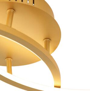 Stropní svítidlo zlaté 78 cm včetně LED 3stupňové stmívatelné - Rowin