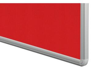 Textilní nástěnka ekoTAB v hliníkovém rámu, 1200 x 900 mm, červená