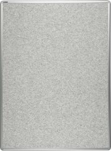 Textilní nástěnka ekoTAB v hliníkovém rámu, 900 x 600 mm, šedá