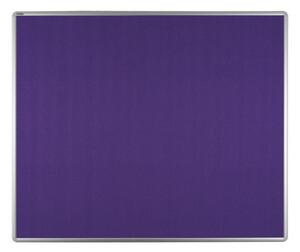 Textilní nástěnka ekoTAB v hliníkovém rámu, 1200 x 900 mm, fialová