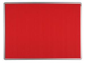 Textilní nástěnka ekoTAB v hliníkovém rámu, 900 x 600 mm, červená
