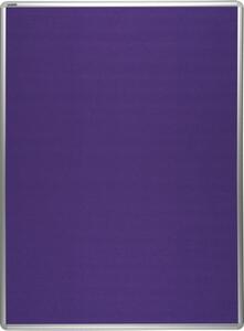 Textilní nástěnka ekoTAB v hliníkovém rámu, 900 x 600 mm, fialová