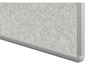Textilní nástěnka ekoTAB v hliníkovém rámu, 900 x 600 mm, šedá