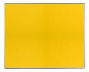 Textilní nástěnka ekoTAB v hliníkovém rámu, 1500 x 1200 mm, žlutá