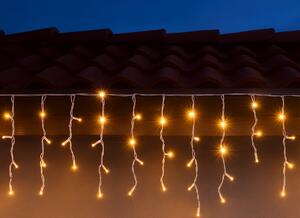 Venkovní LED vánoční závěs PROFI – 10 m, 312 LED, teplá bílá, stálé svícení, silný bílý kabel