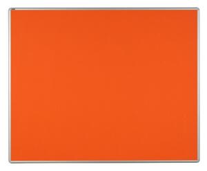 Textilní nástěnka ekoTAB v hliníkovém rámu, 1500 x 1200 mm, oranžová