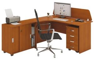Sestava kancelářského nábytku MIRELLI A+, typ F, levá, třešeň