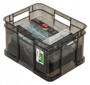 Keeeper Úložný box pro domácnost i dílnu, BRUNO M, 16L, 35 x 27 x 21 cm, kouřový