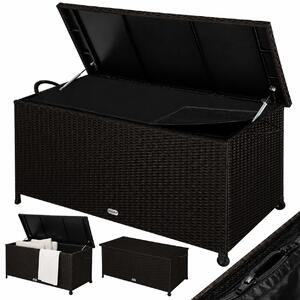 Polyratanový úložný box RICCO, 117 x 53 x 60cm, tmavě hnědá Casaria
