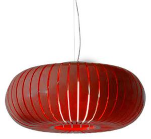 Kartell závěsné světlo Teresa, tmavě červené, Ø 50 cm, E27-LED, Červená, Obývací pokoj / jídelna, Plast, Design