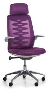 Kancelářská židle se síťovaným opěrákem SITTA GREY, fialová