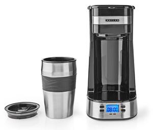 Butler- Kávovar na jeden hrnek 0,4 l s čas. a cest. hrnkem 750W/230V nerez/černá