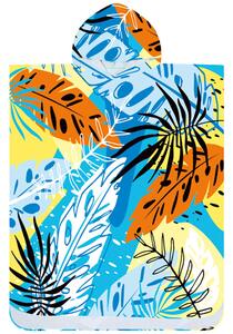 Plážové pončo SUMMER FRESH modro-žluté 80x145 cm