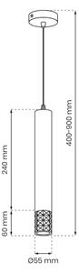 Lustr na lanku TUBI 1xGU10/8W/230V lesklý chrom