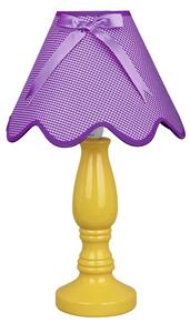 Candellux Tabel Lamp LOLA Yellow 1X40W E14 Shade Violet