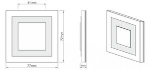 LDST SU-01-SZ-BC8 - LED schodišťové svítidlo SUNNY 8xLED/1,2W/230V zlatá 3500K