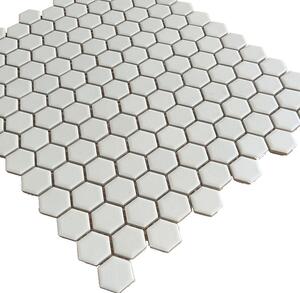 FIN Keramická mozaika bílá Mozaika HEX 2 Super White 2,3x2,6 (26x30) cm - LOH2010S