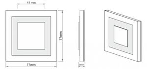 LDST SU-01-B-BZ8 - LED schodišťové svítidlo SUNNY 8xLED/1,2W/230V bílá 6500K