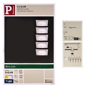 Paulmann 93587 - SADA 5xLED/0,4W Podhledové svítidlo 12V/230V 2700K