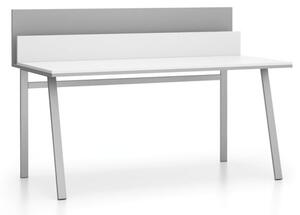 Kancelářský pracovní stůl SINGLE LAYERS s přepážkami, bílá / šedá
