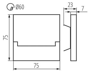 Kanlux 29853 - LED Nástěnné schodišťové svítidlo SABIK LED/0,8W/12V 3000K