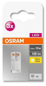 SADA 3x LED Žárovka G4/0,9W/12V 2700K - Osram