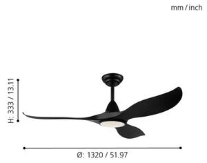 Eglo 35008 - LED Stropní ventilátor CIRALI LED/15W/230V + DO