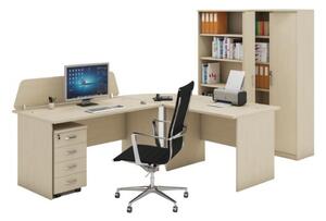 Sestava kancelářského nábytku MIRELLI A+, typ A, bílá / dub sonoma