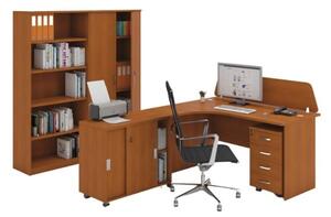 Sestava kancelářského nábytku MIRELLI A+, typ C, levá, třešeň