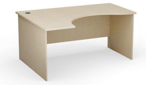 Ergonomický kancelářský pracovní stůl PRIMO Classic, 1600 x 1200 mm, levý, bříza