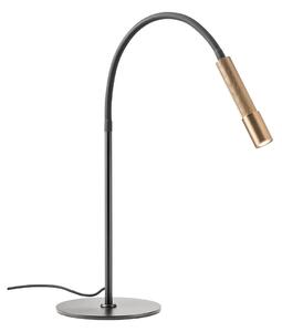 Redo Stolní LED lampa DRILL 8W, v. 84,5 cm flexibilní, CRI90, stmívatelná Barva: Bronz, Barva světla: 2700K