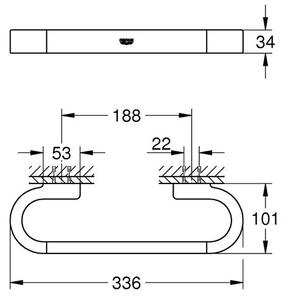 Grohe Selection Vanové madlo 30 cm, chrom 41064000