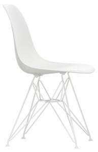 Vitra designové židle DSR - skořepina bílá, ponož bílá lakovaná