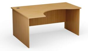 Ergonomický kancelářský pracovní stůl PRIMO Classic, 1600 x 1200 mm, levý, buk