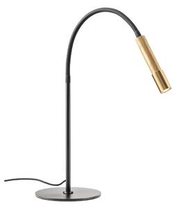 Redo Stolní LED lampa DRILL 8W, v. 84,5 cm flexibilní, CRI90, stmívatelná Barva: Zlatá, Barva světla: 2700K