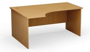 Rohový kancelářský pracovní stůl PRIMO Classic, 1600 x 1200 mm, levý, buk