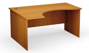 Ergonomický kancelářský pracovní stůl PRIMO Classic, 1600 x 1200 mm, levý, třešeň